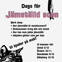 Jämställd scen seminarium -affisch Brygghuset 2012